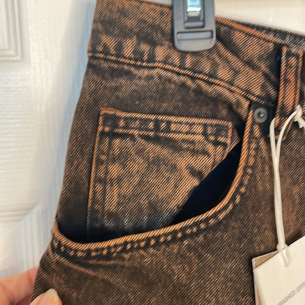 ZARA MAN NEW YORK EDITION WASHED EFFECT RELAXED FIT JEANS BLACK & BRONZE SIZE 44 - Picture 5 of 11